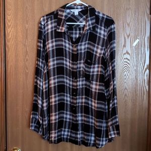 Black and White Flannel Shirt